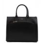 Borsa a mano in pelle saffiano nera