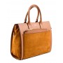 Borsa a mano in pelle e scamosciato cuoio