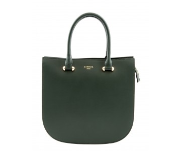 Leather and suede handbag