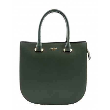 Leather and suede handbag