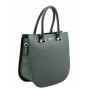 Leather and suede handbag