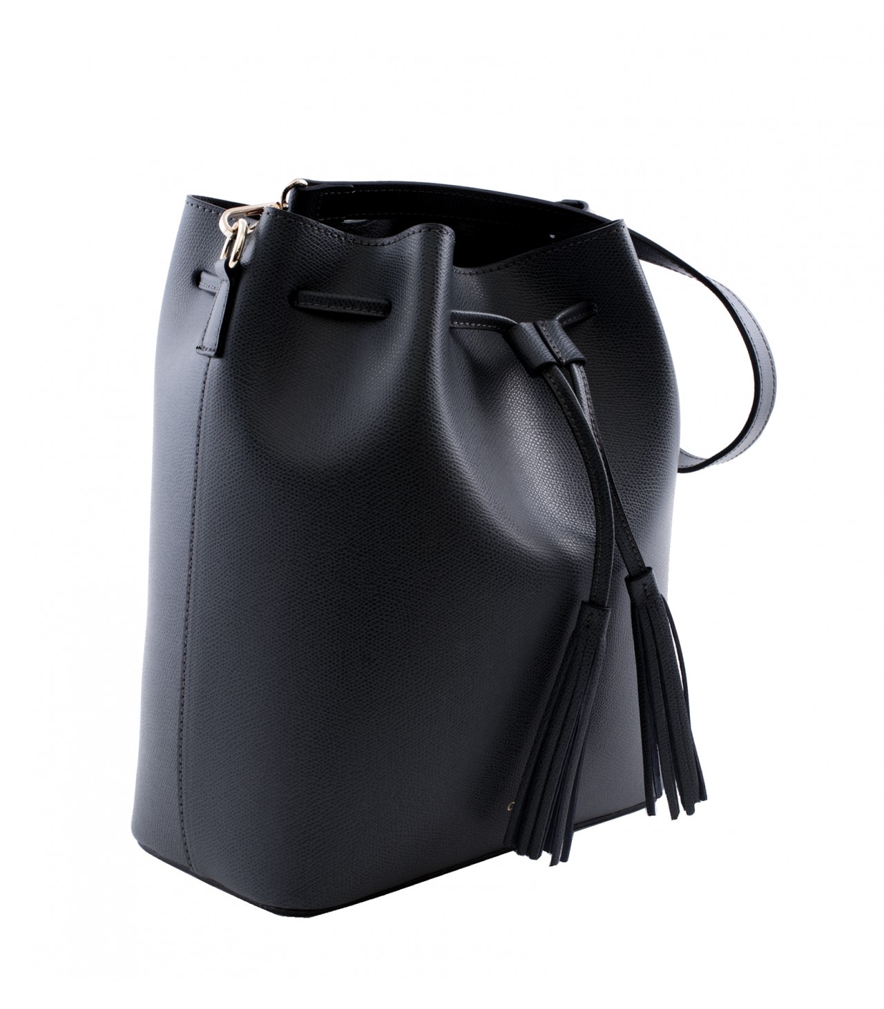 Grained Leather bucket bag - Camelia Roma