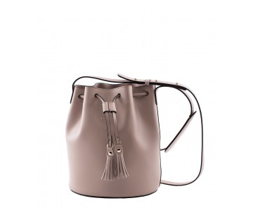 Leather bucket bag