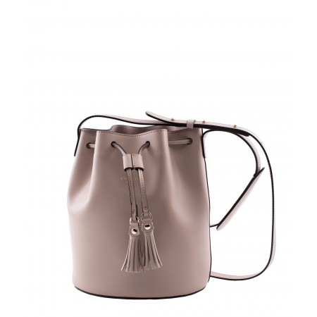 Leather bucket bag