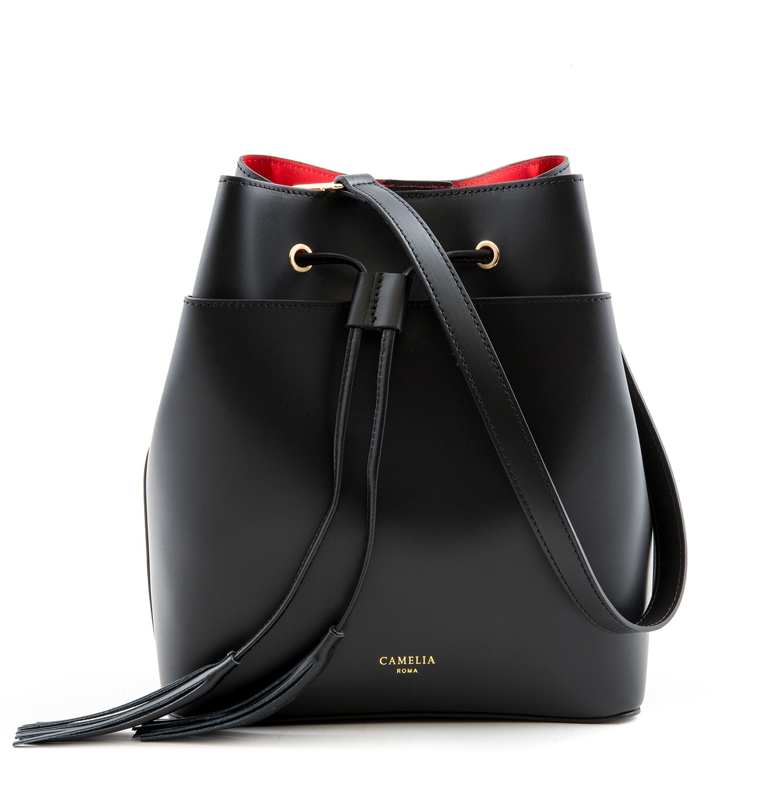 Houston Gift Shop Italian Leather Bucket Purse