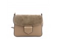 Leather and suede crossbody bag