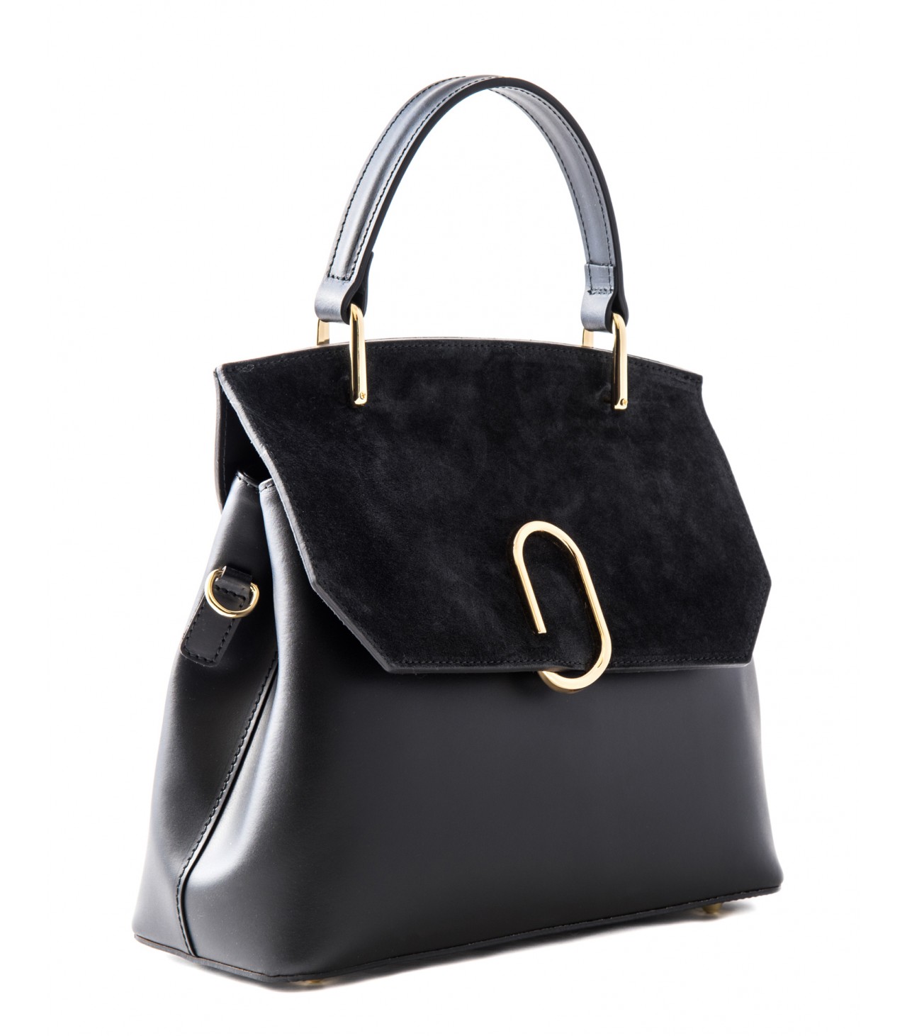 Leather and suede handbag - Camelia Roma