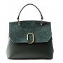 Leather and suede handbag