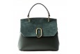 Leather and suede handbag