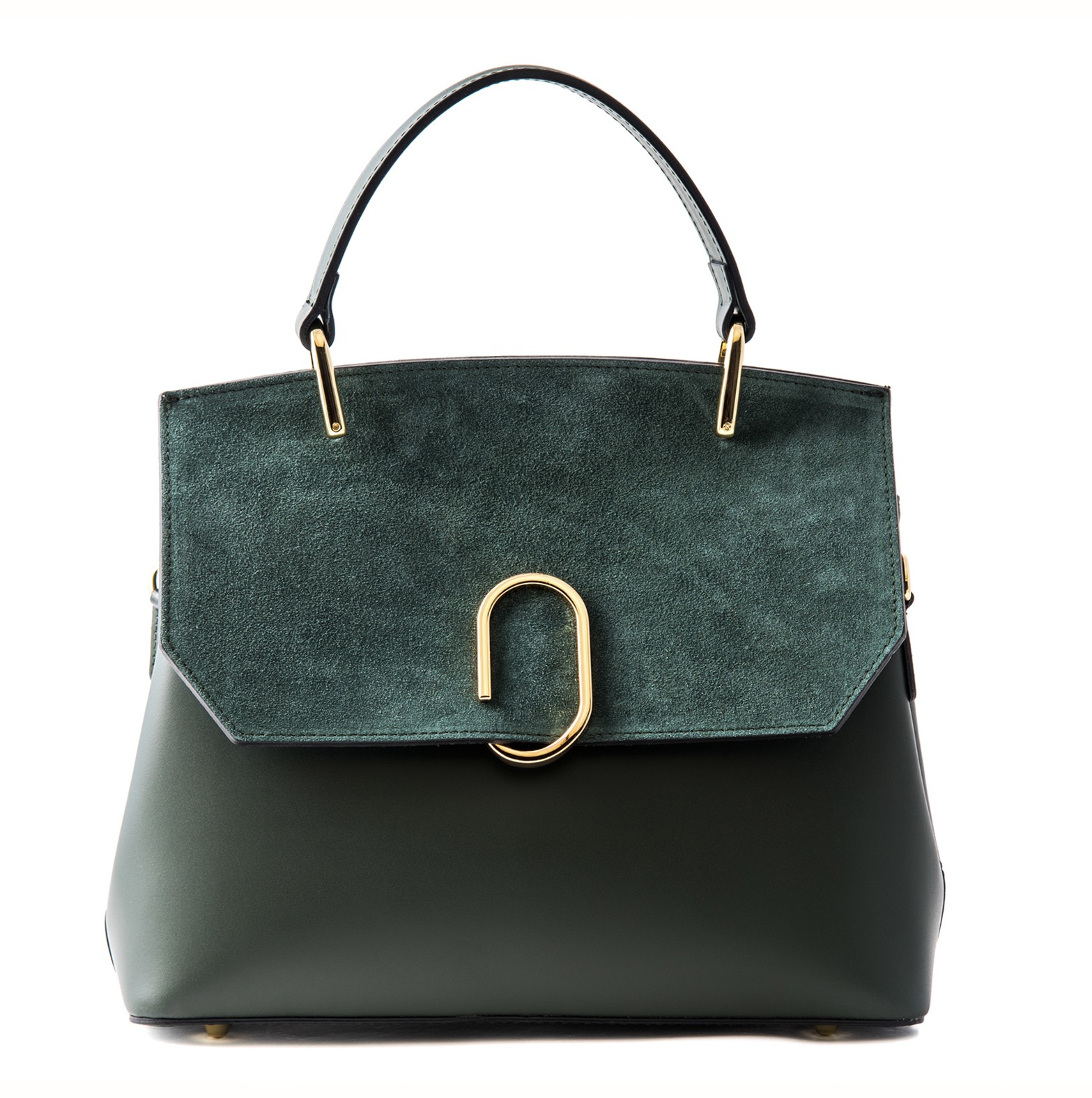 Bags Camelia Roma Leather And Suede Handbag