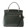 Leather and suede handbag