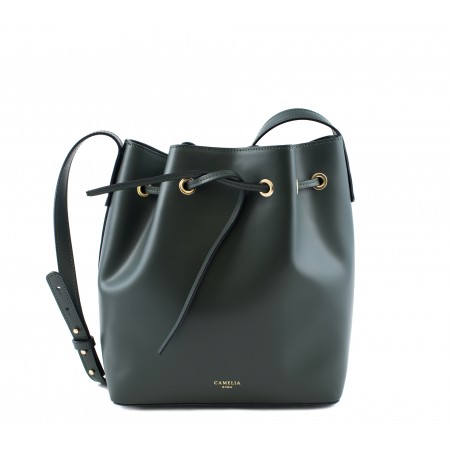 Leather bucket bag