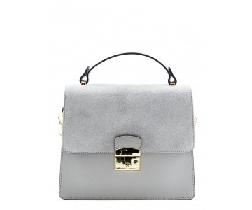 Saffiano Leather and suede handbag