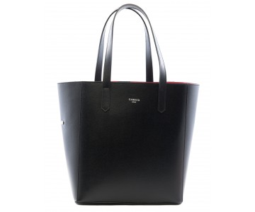 Grained leather tote bag