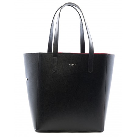 Grained leather tote bag - Camelia Roma