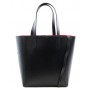 Grained leather tote bag