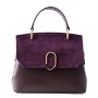 Leather and suede handbag