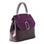 Leather and suede handbag