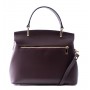 Leather and suede handbag