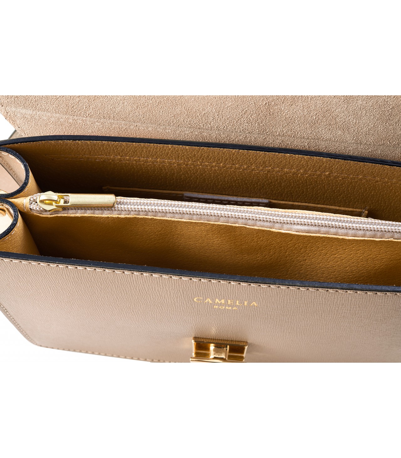 Saffiano Leather Crossbody bag - Camelia Roma