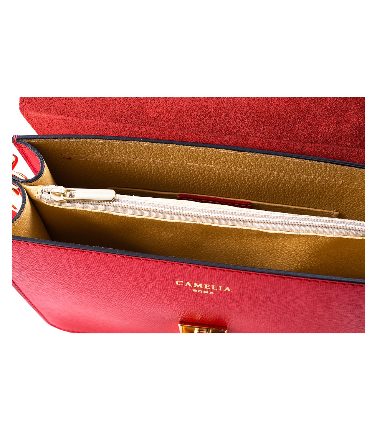 Saffiano Leather Crossbody bag - Camelia Roma