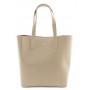 Grained leather tote bag