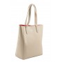 Grained leather tote bag