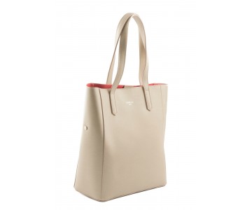 Grained leather tote bag
