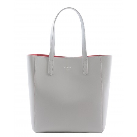 Grained leather tote bag