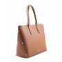 Grained leather tote bag