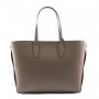 Grained leather tote bag