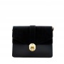Leather and suede crossbody bag