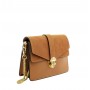 Leather and suede crossbody bag