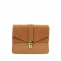Leather and suede crossbody bag