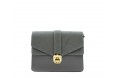 Leather and suede crossbody bag