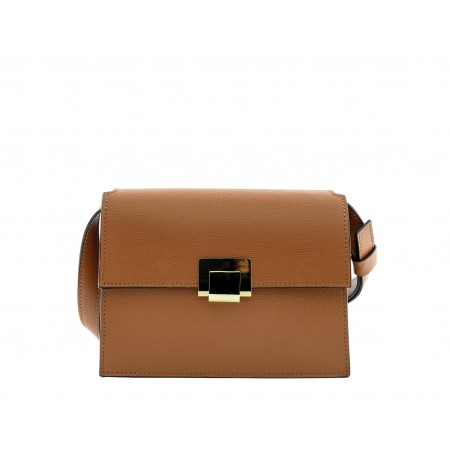 Grained leather shoulder bag