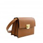 Grained leather shoulder bag