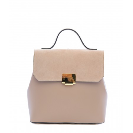 leather and suede backpack
