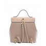 Leather and suede backpack