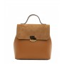 Leather and suede backpack
