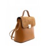 Leather and suede backpack