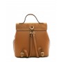 Leather and suede backpack