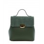 Leather and suede backpack