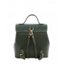 Leather and suede backpack