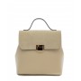 Leather and suede backpack