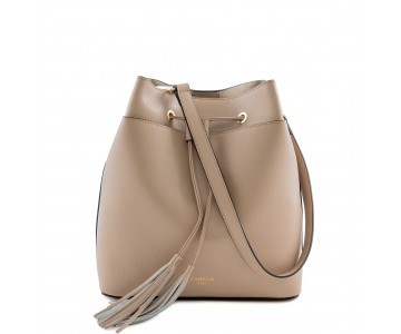 Leather bucket bag