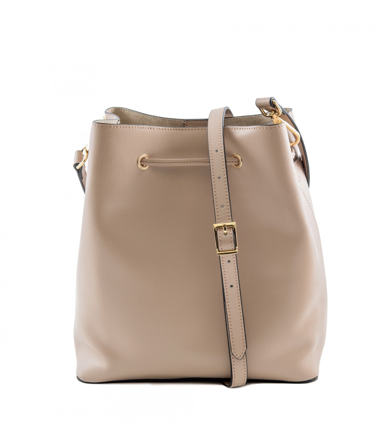 Saffiano Leather bucket bag - Camelia Roma