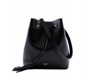 Leather bucket bag