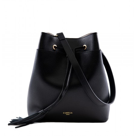 Saffiano Leather bucket bag - Camelia Roma