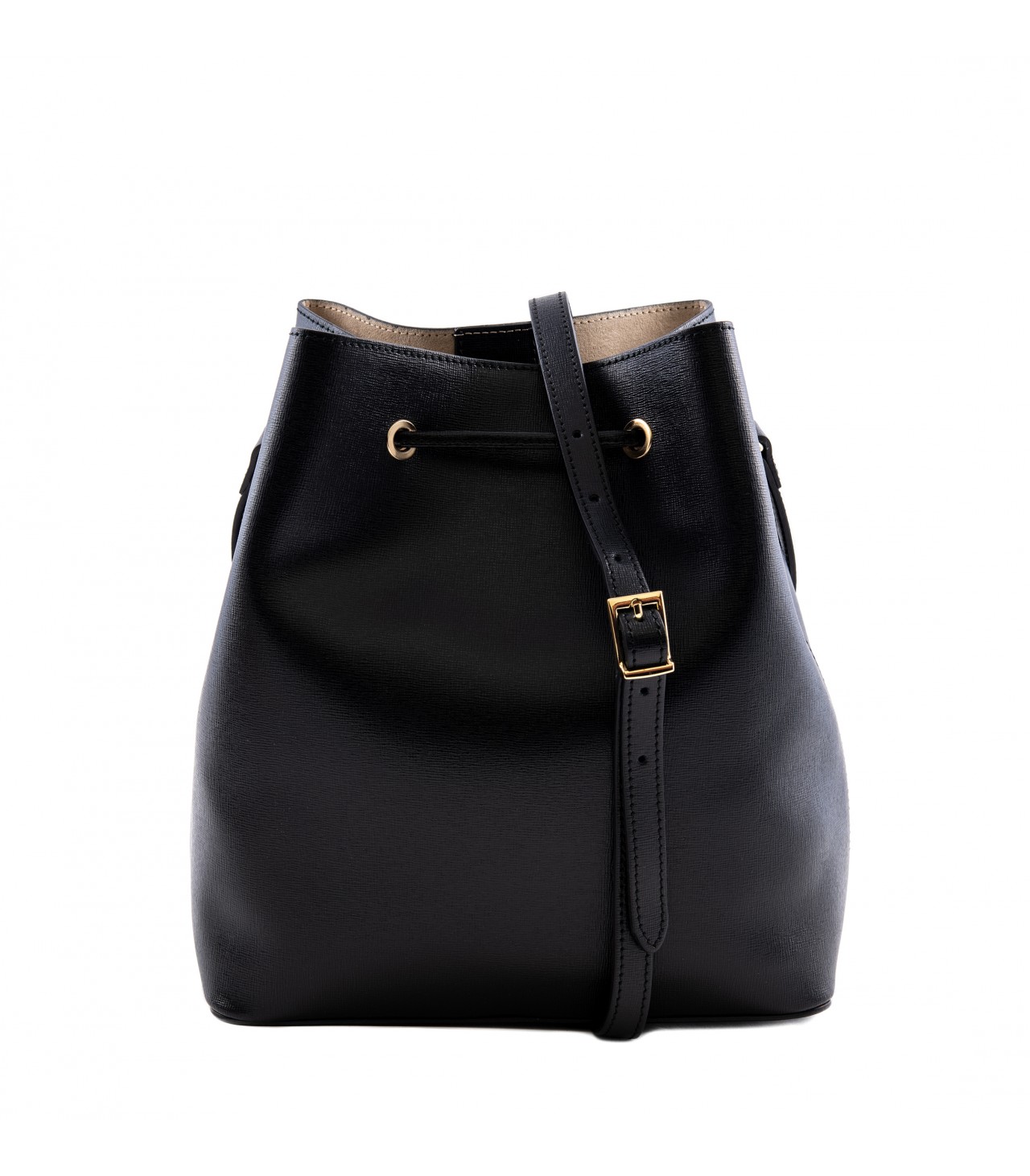 Saffiano Leather bucket bag - Camelia Roma